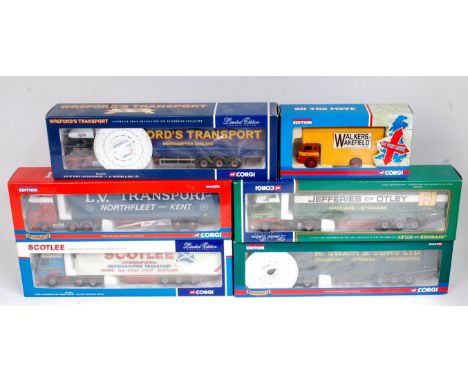 Corgi Hauliers of Renown and "On The Move" 1/50th scale group, 6 boxed examples to include CC13601 R.Swain and Sons DAF CF Cu