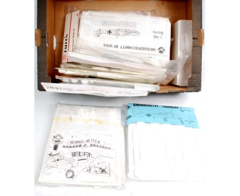 12 assorted Vac Form and Plastic Kits, relating to aircraft and engines, mixed scales, all appear as issued, to include Contr