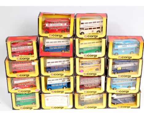 Corgi Toys Routemaster Bus Group, 18 window boxed examples, various liveries to include Isle of Wight County Press, Addis, No