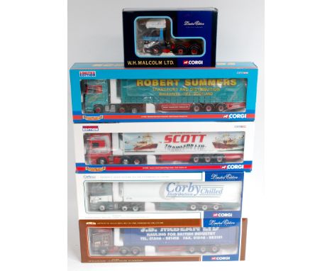 Corgi Hauliers of Renown 1/50th scale Road Transport Group, 5 boxed examples to include CC13803 Robert Summers Ltd Mercedes B