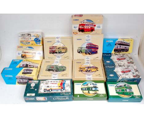 Corgi Classics 1/50th scale Public Transport Group, 15 boxed examples, to include The AEC Bus Set, The Provincial Set, Paisle