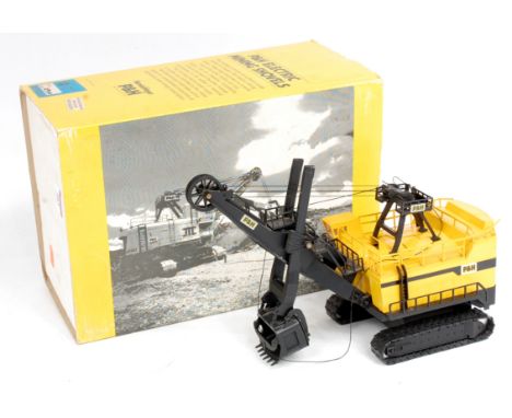 Conrad No.2940 P & H Mining Electric Shovel, yellow and black example, 1/87th scale, in the original polystyrene box with lea