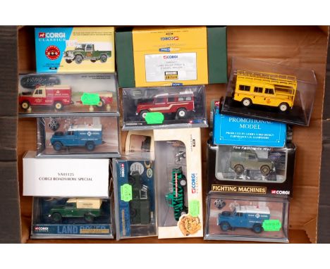 Corgi Classics Land Rover and Morris Minor Group, 13 boxed or cased examples, to include Tarmac Land Rover Winch and 2 Wheel 