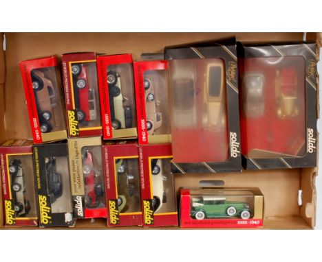 Solido Age D'Or and Prestige boxed diecast vehicle group, 12 cased examples all with outer card packaging, boxes require clea