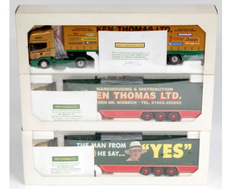 Eligor 1/43rd scale "Ken Thomas" Road Transport Group, 3 limited edition examples, to include No.11414 "Flagship" Scania with