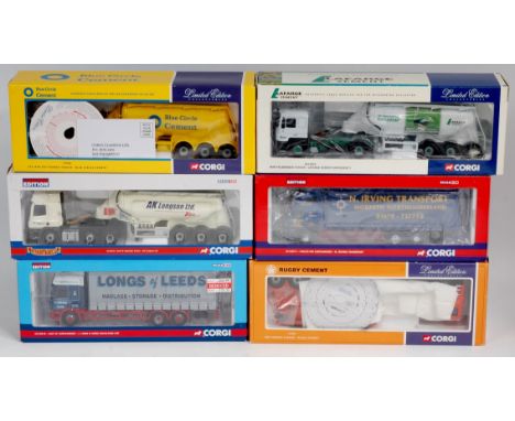 Corgi Hauliers and Classics 1/50th scale Road Transport Group, 6 boxed examples, to include CC12010 Lafarge Cement MAN Feldbi