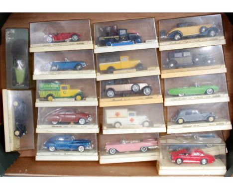 Solido Age D'Or plastic cased diecast group, 38 examples, cases require cleaning, examples to include No.4424 Dodge Breakdown