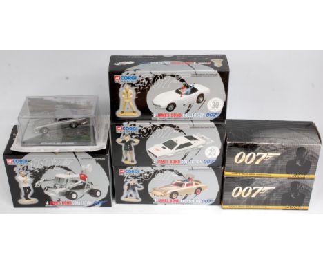 Corgi and Fabbri James Bond 007 mixed diecast group, 7 boxed or cased examples to include No.65201 Moon Buggy and figure, No.