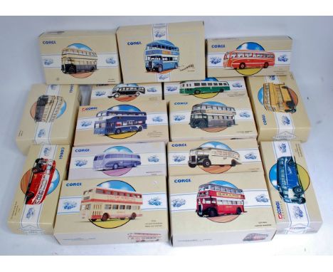 Corgi Classics 1/50th scale Public Transport Group, 15 boxed examples, all appear as issued, to include Ribble Gay Hostess Le