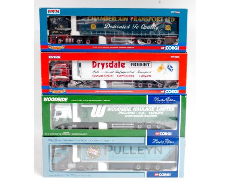 Corgi Hauliers or Renown 1/50th scale Road Transport Group, 4 boxed examples to include CC12005 Pulleyn Transport MAN Fridge 