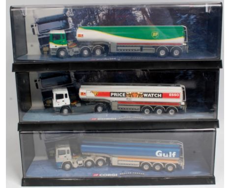 Corgi Modern Trucks Road Transport Tanker Group, 3 plastic cased examples, to include No.75101 Gulf Oil ERF Tanker, No.75103 