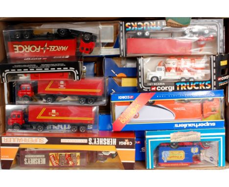 20 assorted Corgi Toys and Solido mixed scale Road Transport and Commercial vehicle die casts, all in original boxes, mixed s