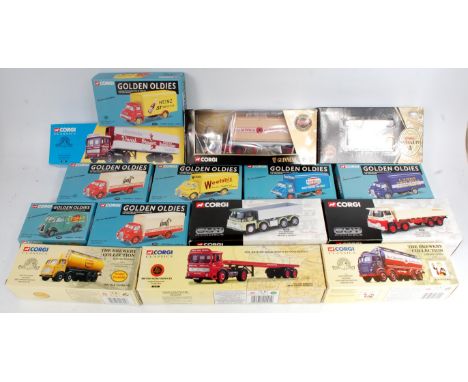 Corgi Classics 1/50th scale Commercial Vehicle Group, 15 boxed examples to include Golden Oldies Cydrax Morris J, Dawsons Far