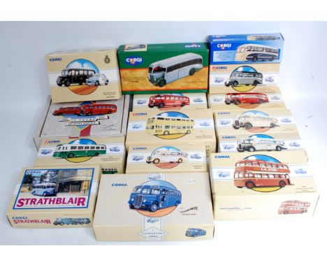 Corgi Classics 1/50th scale Public Transport Group, 15 boxed examples to include Barton's Leyland Tiger, Wallasey Corporation