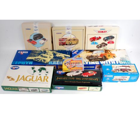 19 mixed Corgi Classics 1/50th scale diecast vehicles, mixed commercial, public transport and car sets, examples to include A