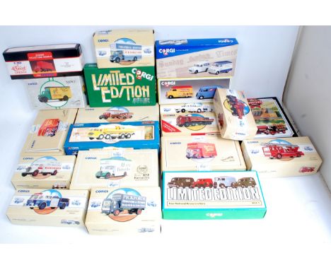 Corgi Classics 1/50th scale Commercial Vehicle Group, 20 boxed examples, mixed series to include Shell and BP, Pantechnicon R