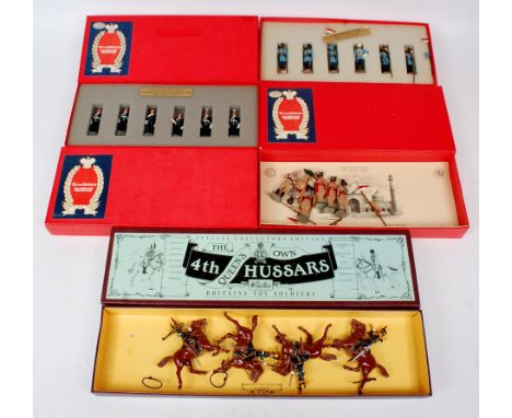 Tradition Model Soldiers and Britains White Metal Group, 4 boxed sets to include Tradition No.46 28th Light Cavalry 1903, No.
