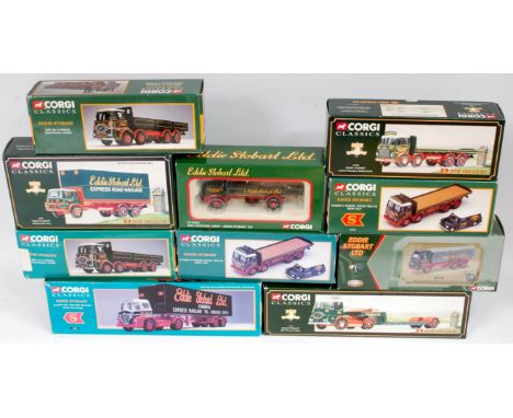 Corgi Classics 1/50th scale Eddie Stobart Road Transport Group, 10 boxed examples, to include 13601 Foden S21 Mickey Mouse wi