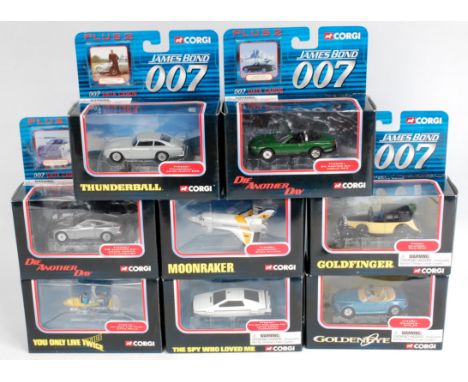 Corgi James Bond 007 Plus 2 Diecast Collection, 8 window boxed examples, all appear as issued, to include Lotus Espirit, Moon