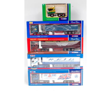 Corgi Hauliers of Renown 1/50th scale Road Transport Group, 5 boxed examples to include CC12220 Gray and Adams Ltd Scania Fri