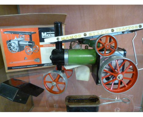 A Mamod Tractor traction engine in original box