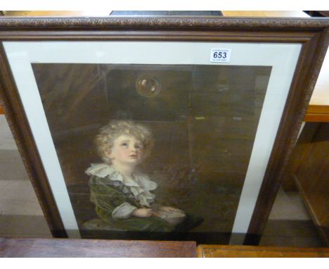 A Pears print of 'Bubbles' 