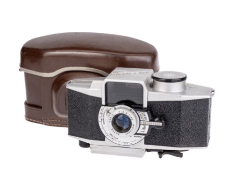 A Lachaize Mecilux Viewfinder Camera, 1955, with Boyer Paris f/2.8 45mm lens, serial no. 614661, body, F-G, shutter appears n