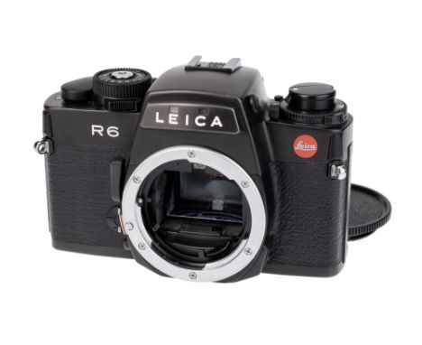 A Leica R6 SLR Camera Body, 1988, black, serial no. 1753207, body, VG-E, shutter working