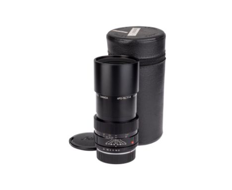 A Leitz APO-Telyt-R f/3.4 180mm Lens, black, serial no. 2867229, body, G-VG, elements, VG, some internal haze, complete with 