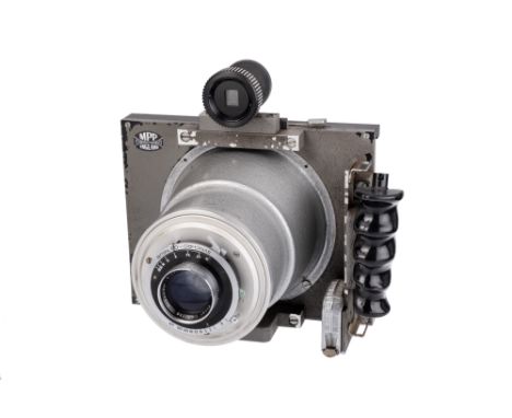 An MPP 'Mugshot' 5x4" Prison Camera, pale grey, with Schneider Xenar f/4.5 150mm lens, serial no. 10822904, body, G, lacking 