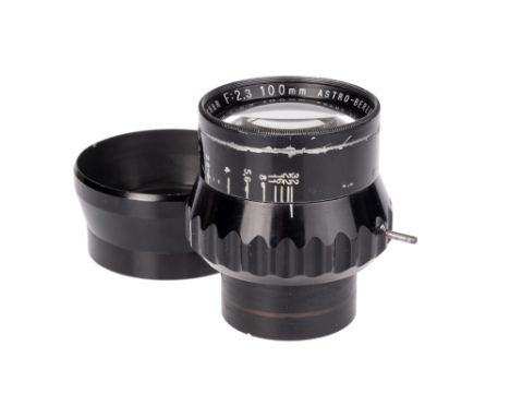 An Astro Berlin Pan-Tachar f/2.3 100mm Lens, black, serial no. 36507, body, G, elements, VG-E, some very light cleaning marks