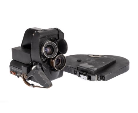 A Kinor 16 CX-M Motion Picture Camera, 1975-90, black, complete with OKC3-15-1 f/1.8 15mm, serial no. 760160, OKC3-10-1 f/1.8