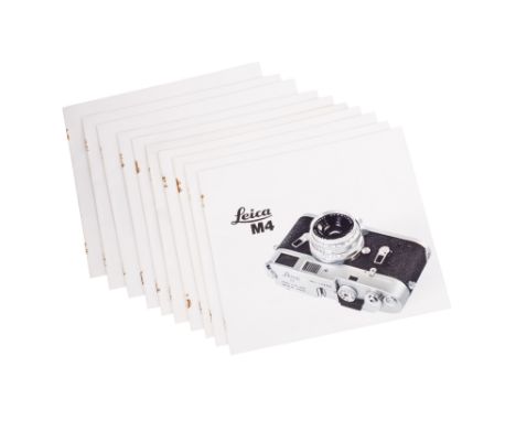 Ten Leica M4 Brochures, English, black and white printed (10)