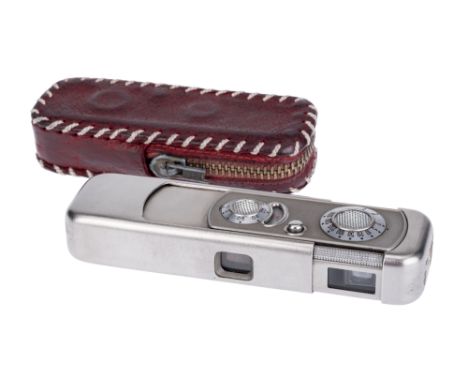 A Minox VEF Riga Sub-Miniature Camera 1937, three-tooth, serial no. 16558, with Minostigmat f/3.5 15mm lens, body, VG, shutte