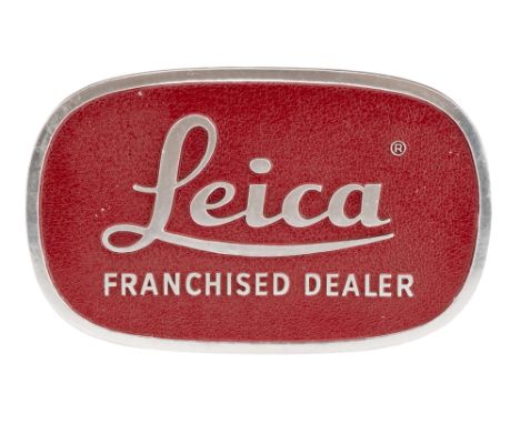 A Leica Franchised Dealer Advertising Sign, by Leitz New York, marked to rear 'Property of E. Leitz Inc' and 'K.C.S. Co, MILW