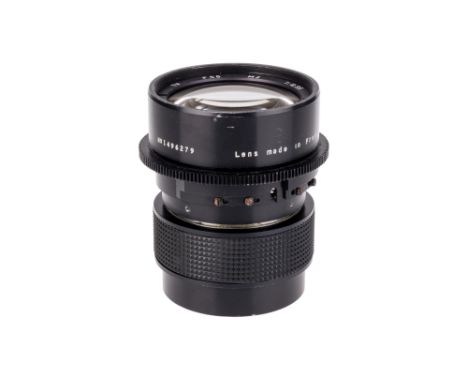 A P. Angenieux M2 TV f/0.95 50mm Lens, Cine C mount, black, serial no. 1496279, body, F, elements, F, some fungus to rear ele