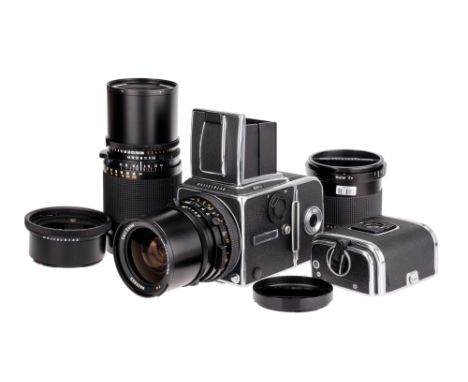 A Hasselblad 503CX Medium Format Camera Outfit, 1993, chrome, serial no. 11EP22746, with Carl Zeiss Distagon T* f/4 50mm lens