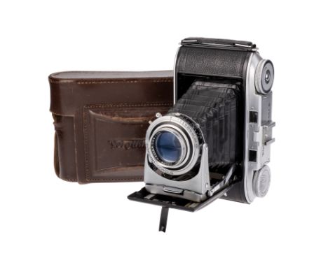 A Voigtlander Bessa II Medium Format Rangefinder Camera, 1950/51, chrome, with Voigtlander Colour-Heliar f/3.5 105mm lens, se