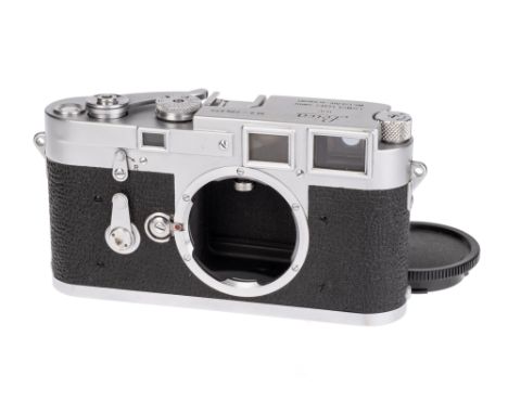 A Leica M3 DS Rangefinder Camera Body, 1954, chrome, serial no. 709677, body, F-G, shutter working