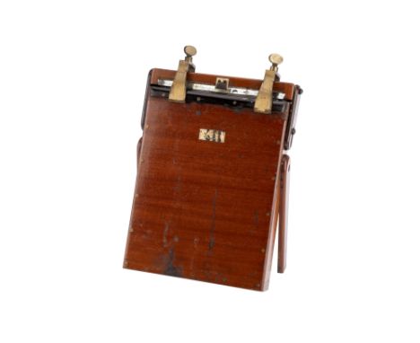 A J.H. Dallmeyer Wetplate Collodion Developing Tank, English, c.1860, plaque for 'J. H. Dallmeyer Optician, London' construct