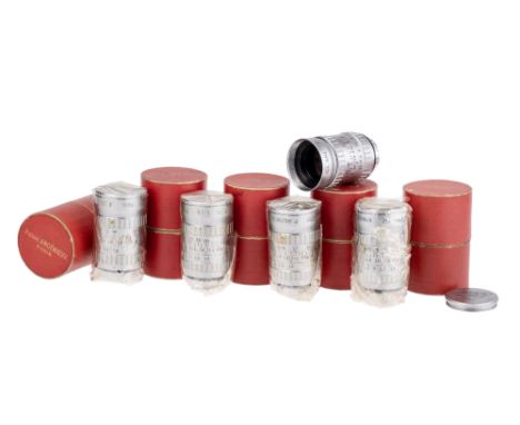 Five P. Angenieux Type Y32 f/1.8 35mm Lenses, Cine D mount, bodies overall, E, all sealed in maker's boxes, elements overall,