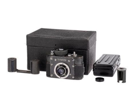 A Krasnogorski Ajax F-21 Sub-Miniature Camera, 1965-75, grey, serial no. T73539, with f/2.8 lens, body, G-VG, shutter working