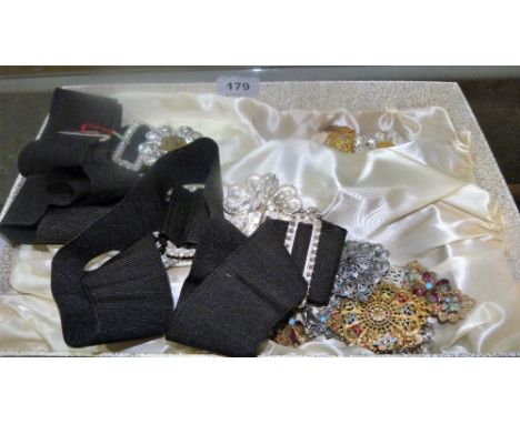 A box of vintage costume jewellery