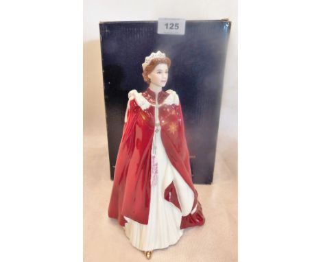 A Royal Worcester figure of Queen Elizabeth II in celebration of her 80th birthday 2006. Boxed