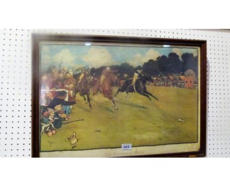 A print after Cecil Aldin, Bluemarket Races