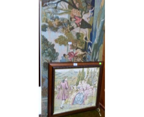 A tapestry picture and firescreen
