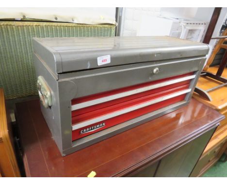 CRAFTSMAN METAL TOOL CHEST WITH CONTENTS OF HAND TOOLS