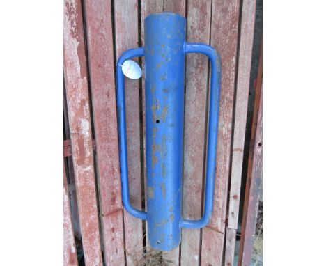 BLUE PAINTED METAL FENCE POST KNOCKER