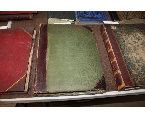 A large Victorian scrap album containing many newspaper cuttings, prints etc.