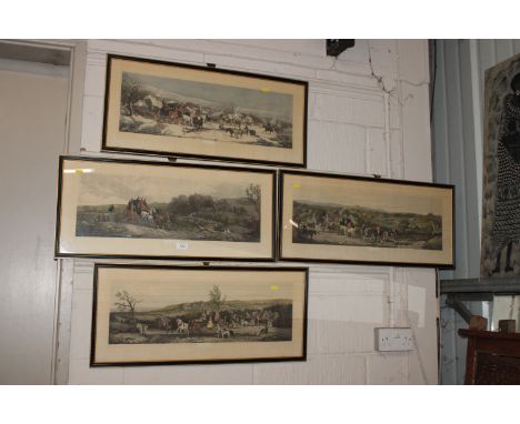 After WJ Shayer, a set of four coaching and fox hunting prints